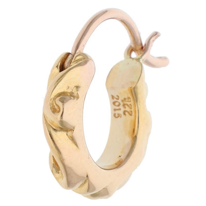 Chrome Hearts 22K Gold Tiny Hoop Earring Size ONE SIZE