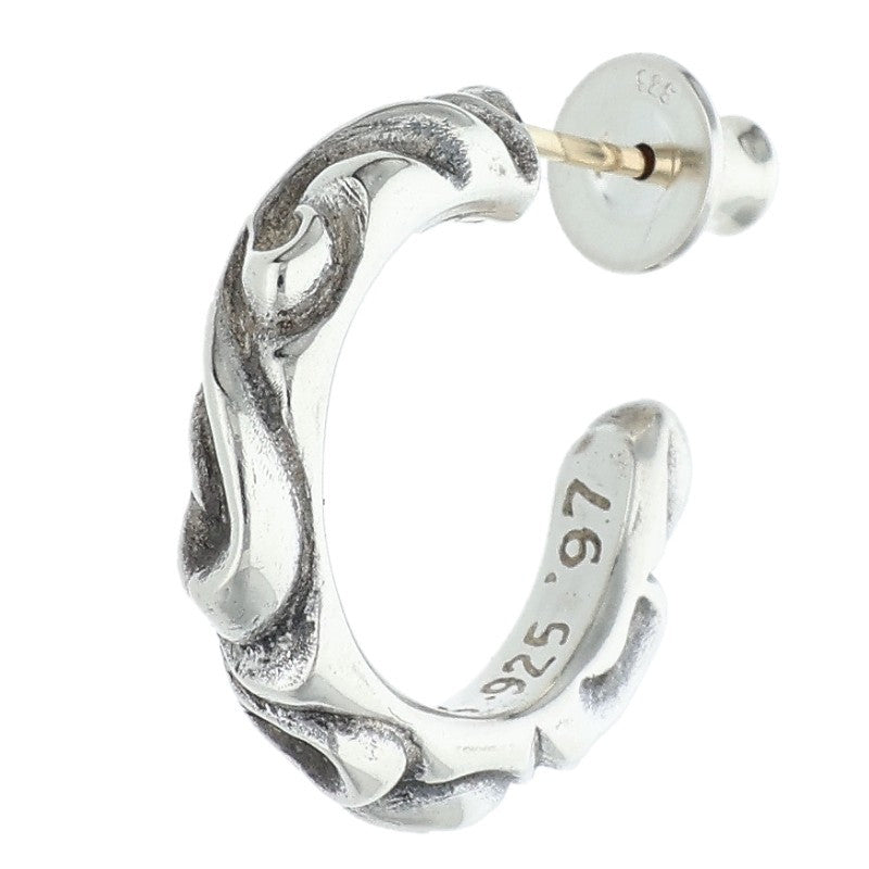 Chrome Hearts Scroll Hoop Silver Earring Size ONE SIZE