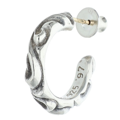 Chrome Hearts Scroll Hoop Silver Earring Size ONE SIZE