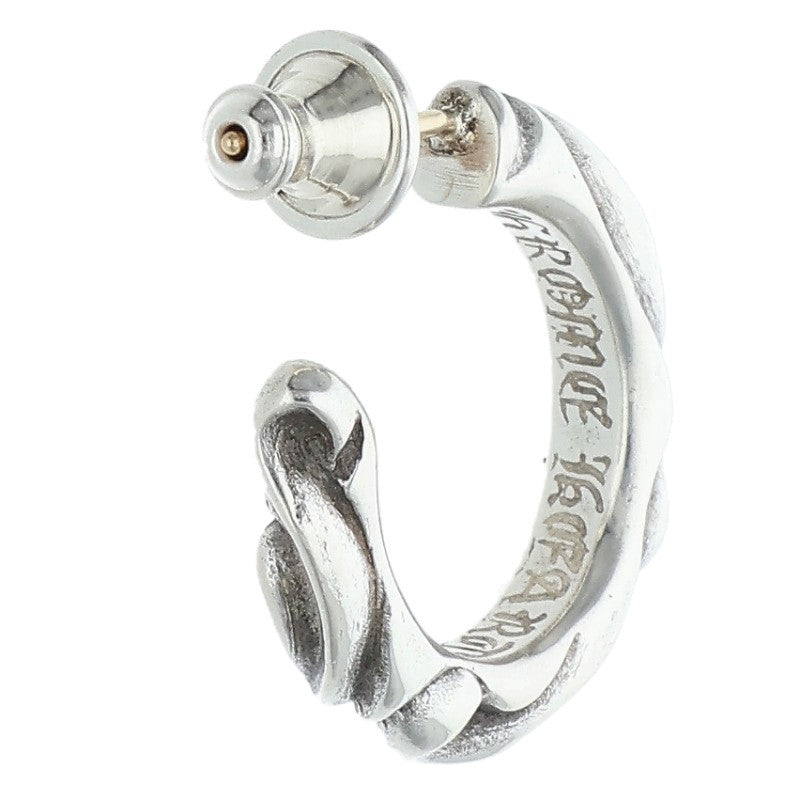 Chrome Hearts Scroll Hoop Silver Earring Size ONE SIZE