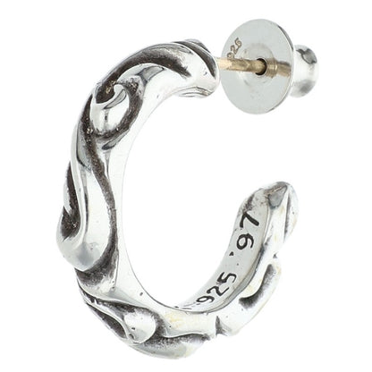 Chrome Hearts Cross Band Hoop Silver Earring Size ONE SIZE