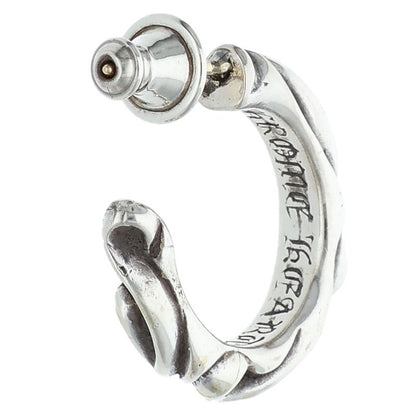 Chrome Hearts Cross Band Hoop Silver Earring Size ONE SIZE