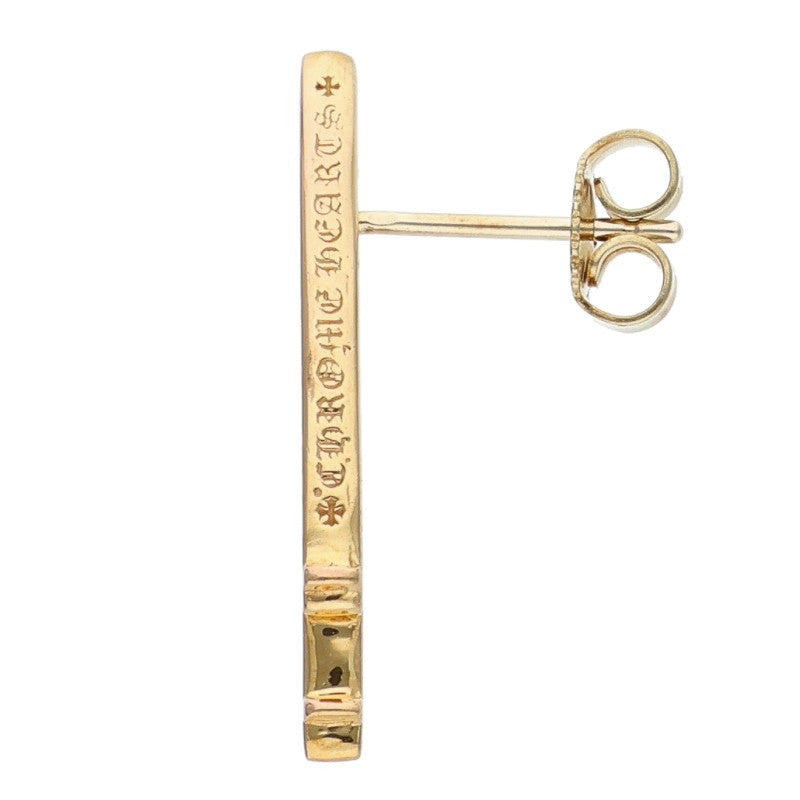 Chrome Hearts 22K Gold 3 Cross Stud Earring Size ONE SIZE