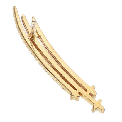 Chrome Hearts 22K Gold 3 Cross Stud Earring Size ONE SIZE