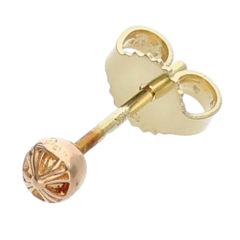 Chrome Hearts 22K Mini Cross Ball Gold Earring Size ONE SIZE