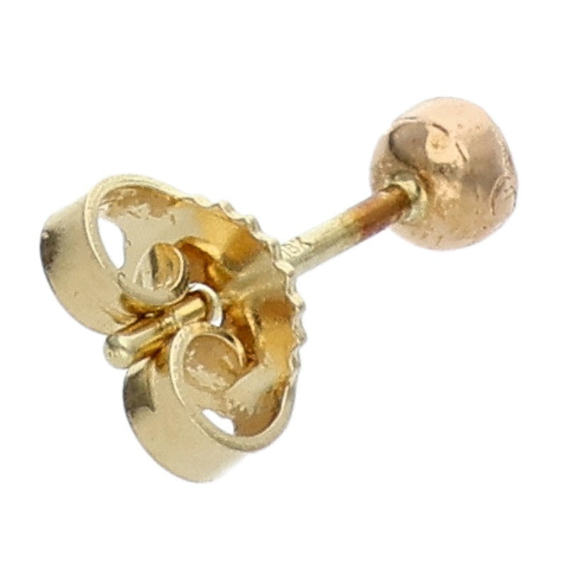 Chrome Hearts 22K Mini Cross Ball Gold Earring Size ONE SIZE