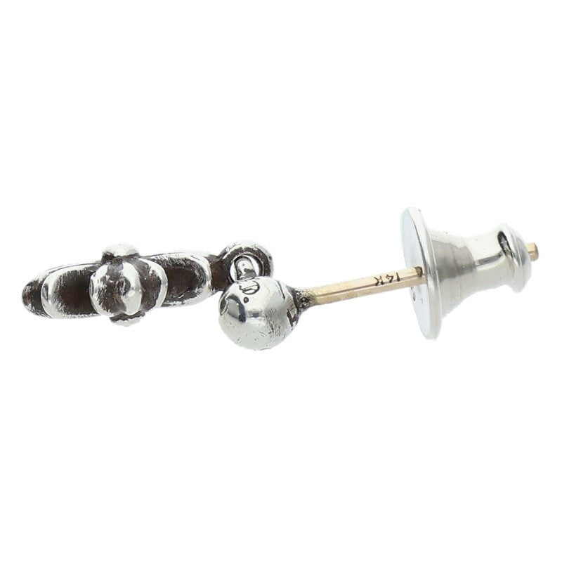 Chrome Hearts Tiny E CH Plus Silver Earring