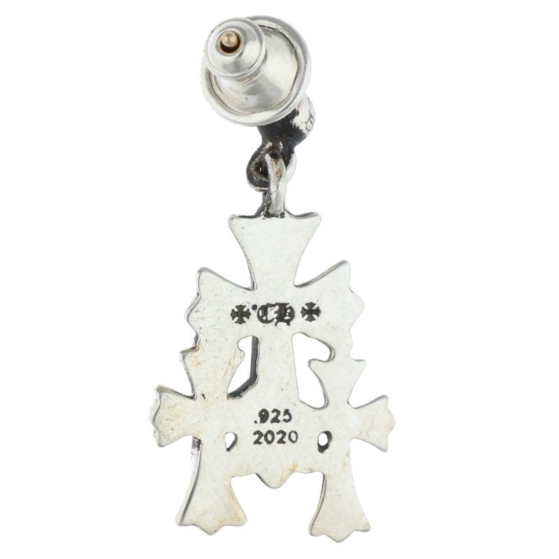 Chrome Hearts 3 CH CROSS DROP Silver Earring Size ONE SIZE