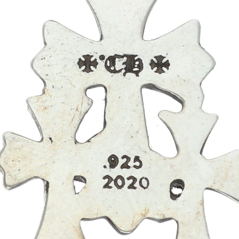 Chrome Hearts 3 CH CROSS DROP Silver Earring Size ONE SIZE