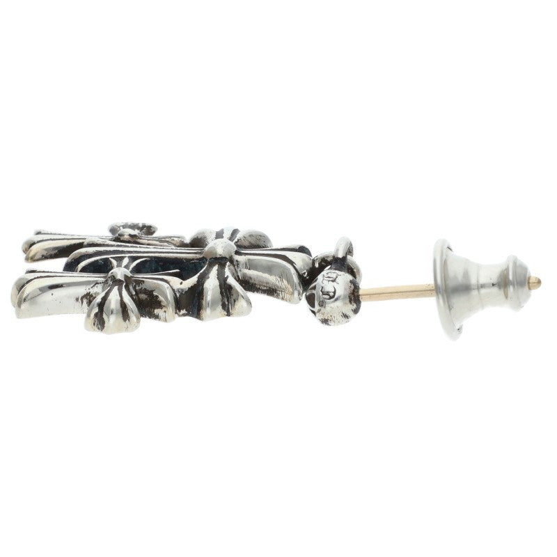 Chrome Hearts 3 CH CROSS DROP Silver Earring Size ONE SIZE