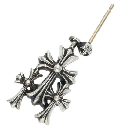 Chrome Hearts 3 CH CROSS DROP Silver Earring Size ONE SIZE
