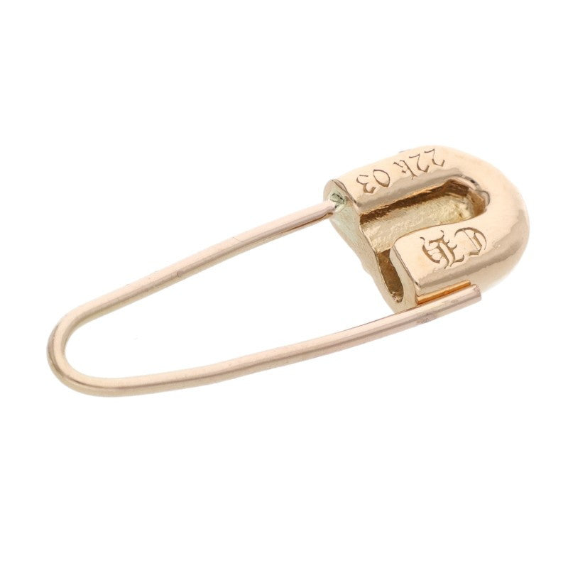 Chrome Hearts 22K Safety Pin Gold Earring Size ONE SIZE