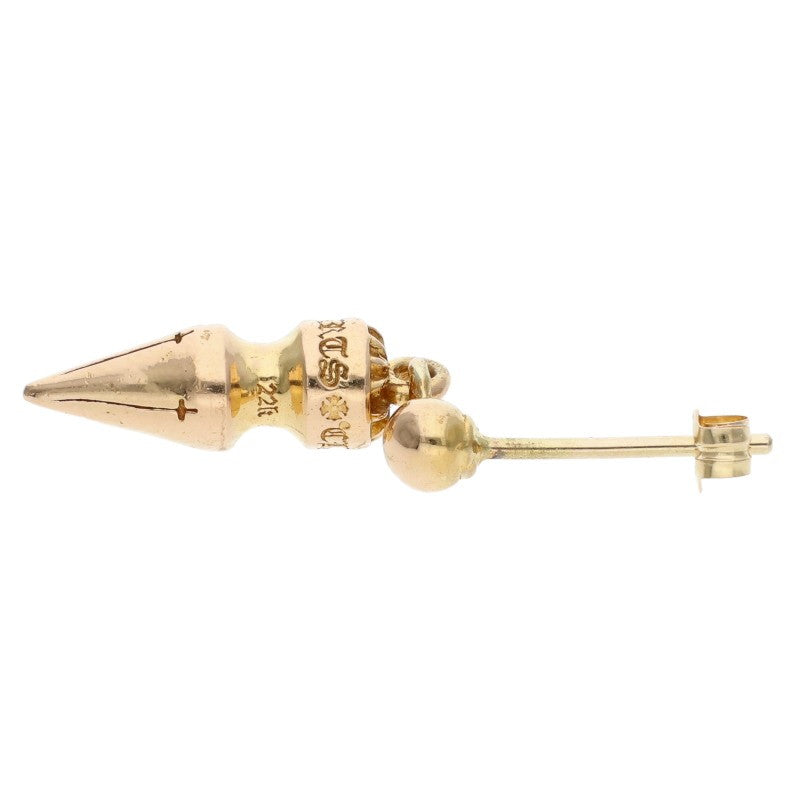 Chrome Hearts 22K Tiny Spike Drop Gold Earring Size ONE SIZE