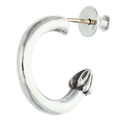 Chrome Hearts Plain Hoop Silver Earring