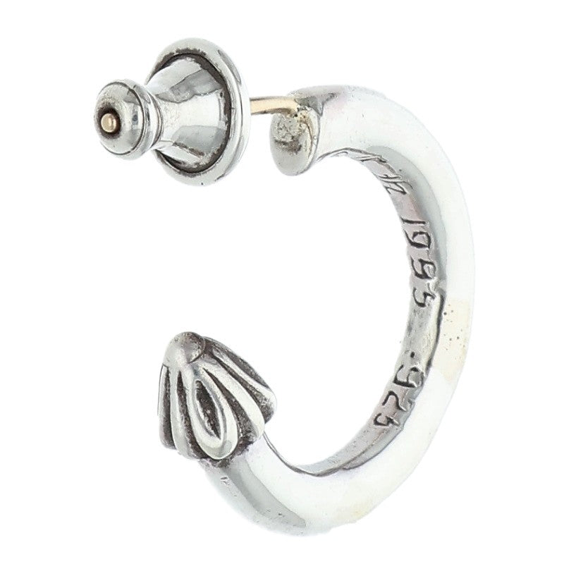 Chrome Hearts Plain Hoop Silver Earring