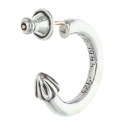Chrome Hearts Plain Hoop Silver Earring