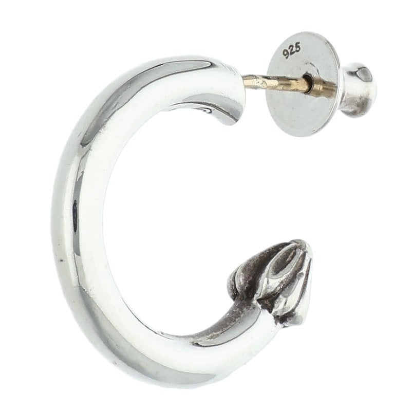 Chrome Hearts Plain Hoop Silver Earring