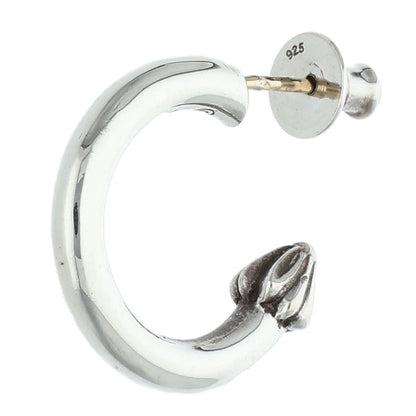Chrome Hearts Plain Hoop Silver Earring