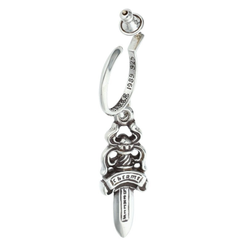 Chrome Hearts #5 Dagger Hoop Silver Earring Size ONE SIZE