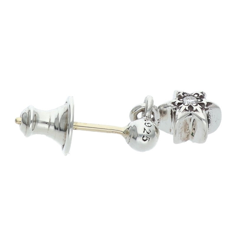 Chrome Hearts TNY STR DRP 1 DIA Silver Earring Size ONE SIZE