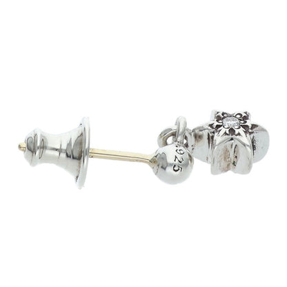 Chrome Hearts TNY STR DRP 1 DIA Silver Earring Size ONE SIZE