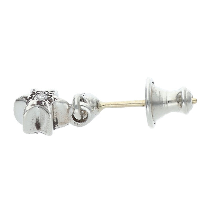 Chrome Hearts TNY STR DRP 1 DIA Silver Earring Size ONE SIZE