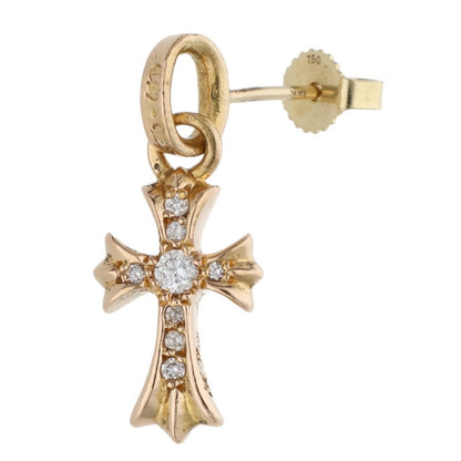 Chrome Hearts 22K Pave Diamond Gold Earring Size ONE SIZE