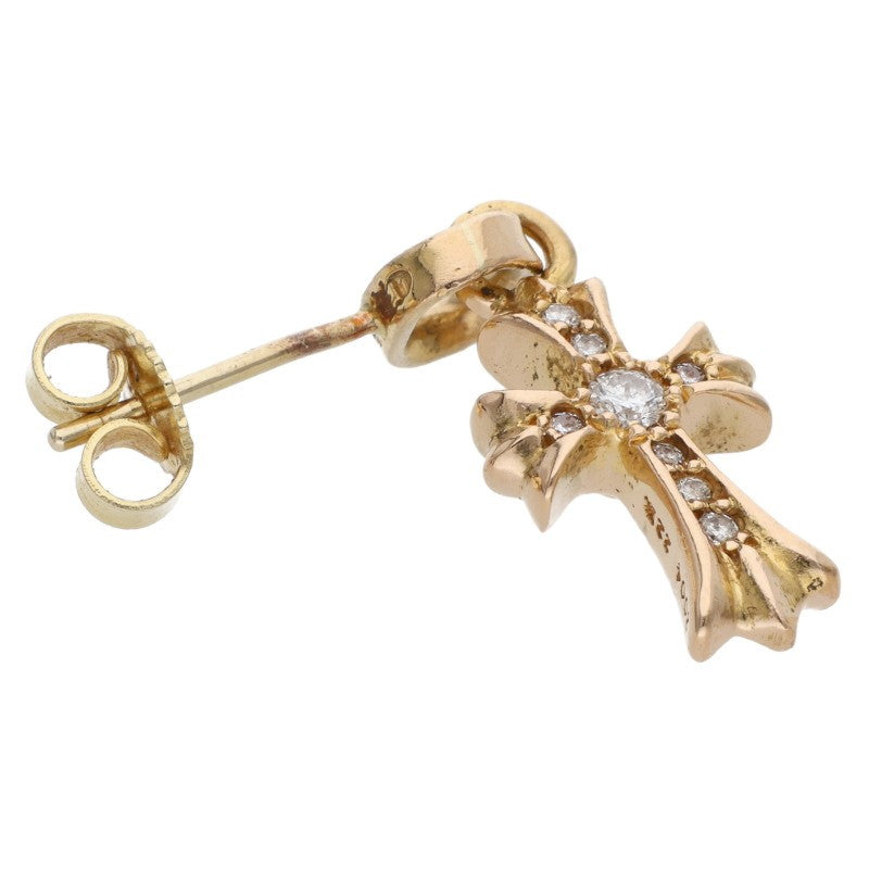 Chrome Hearts 22K Pave Diamond Gold Earring Size ONE SIZE