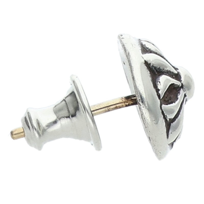 Chrome Hearts STUD CRSBLL Silver Earring Size ONE SIZE