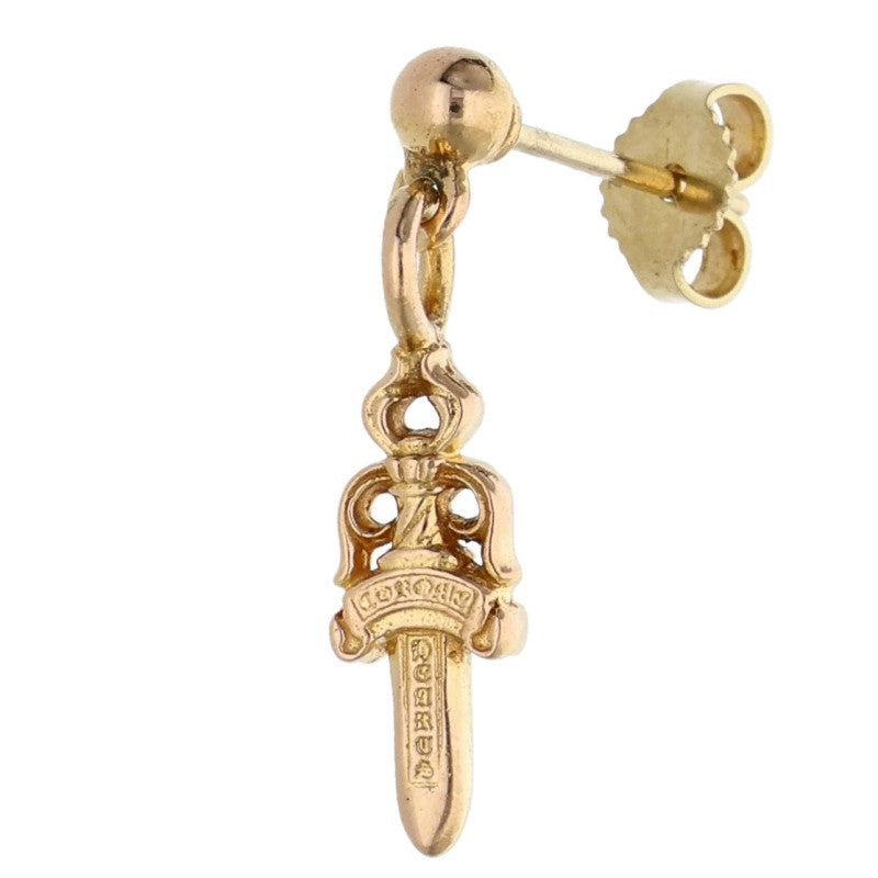 Chrome Hearts 22k DRP STCK DGGR Gold Earring Size ONE SIZE