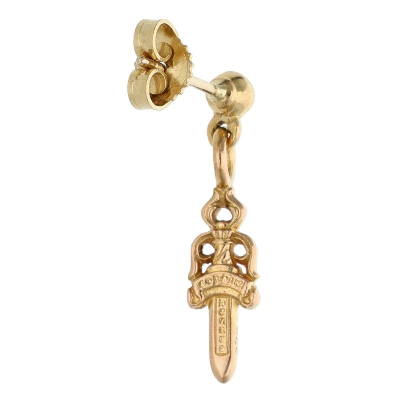 Chrome Hearts 22k DRP STCK DGGR Gold Earring Size ONE SIZE