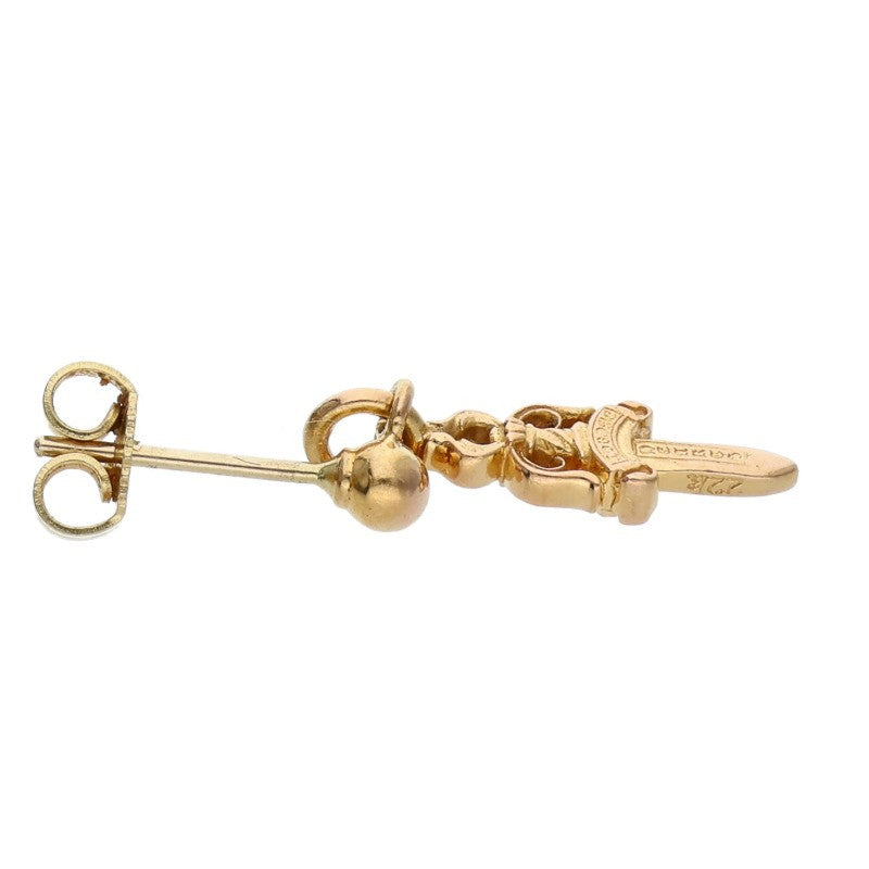 Chrome Hearts 22k DRP STCK DGGR Gold Earring Size ONE SIZE