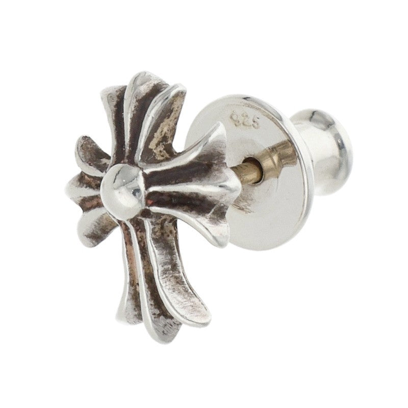 Chrome Hearts No2 CH Cross Stud Silver Earring