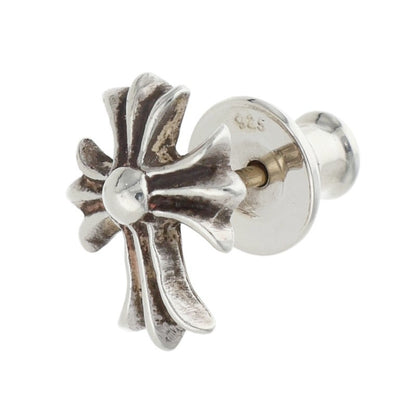 Chrome Hearts No2 CH Cross Stud Silver Earring