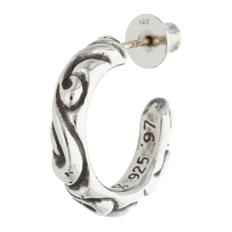 Chrome Hearts HOOP SCROOL 1 Silver Earring Size ONE SIZE