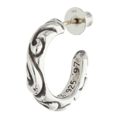 Chrome Hearts HOOP SCROOL 1 Silver Earring Size ONE SIZE