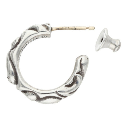 Chrome Hearts HOOP SCROOL 1 Silver Earring Size ONE SIZE
