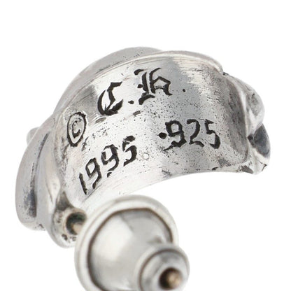 Chrome Hearts Carved Teardrop Silver Earring