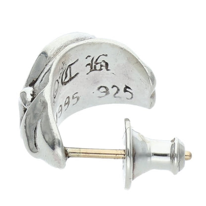 Chrome Hearts Carved Teardrop Silver Earring