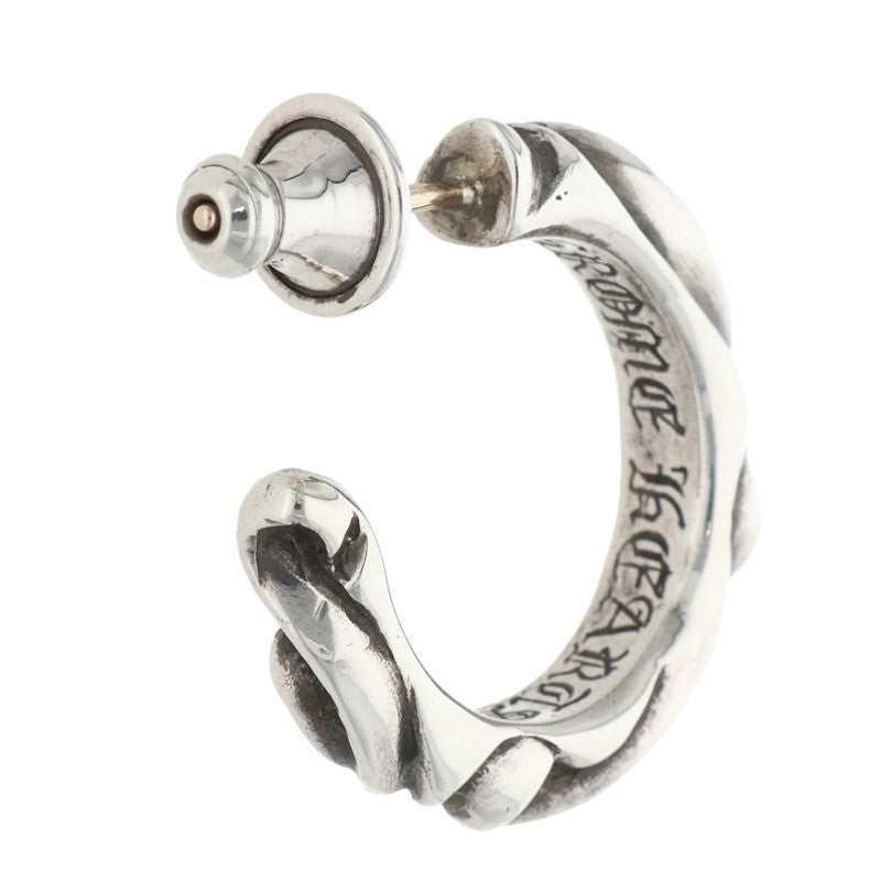 Chrome Hearts Scroll Hoop Silver Earring