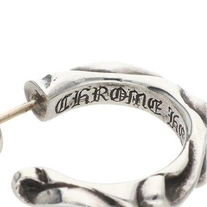 Chrome Hearts Scroll Hoop Silver Earring