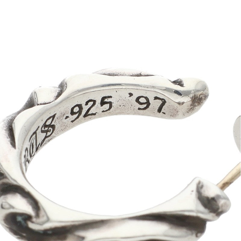 Chrome Hearts Scroll Hoop Silver Earring