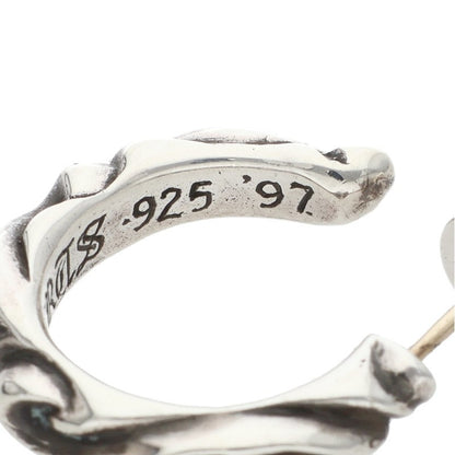 Chrome Hearts Scroll Hoop Silver Earring