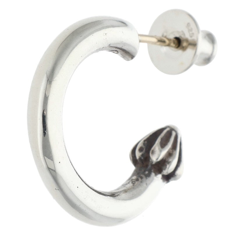 Chrome Hearts HOOP PLAIN Silver Earring Size ONE SIZE