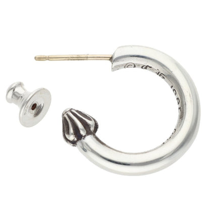 Chrome Hearts HOOP PLAIN Silver Earring Size ONE SIZE