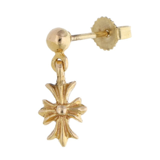 Chrome Hearts 22K TNY E CH PLS Gold Earring Size ONE Yellow
