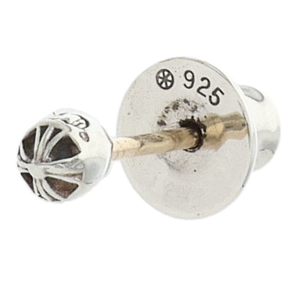 Chrome Hearts Mini Cross Ball Earring Silver Size ONE SIZE