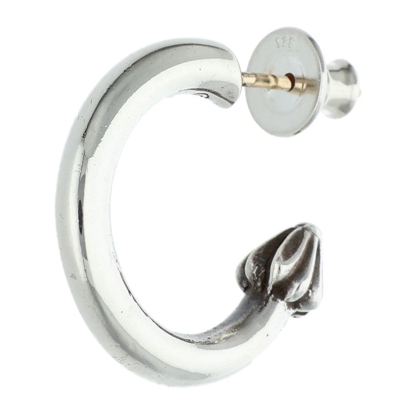 Chrome Hearts HOOP PLAIN Single Silver Earring Size ONE SIZE