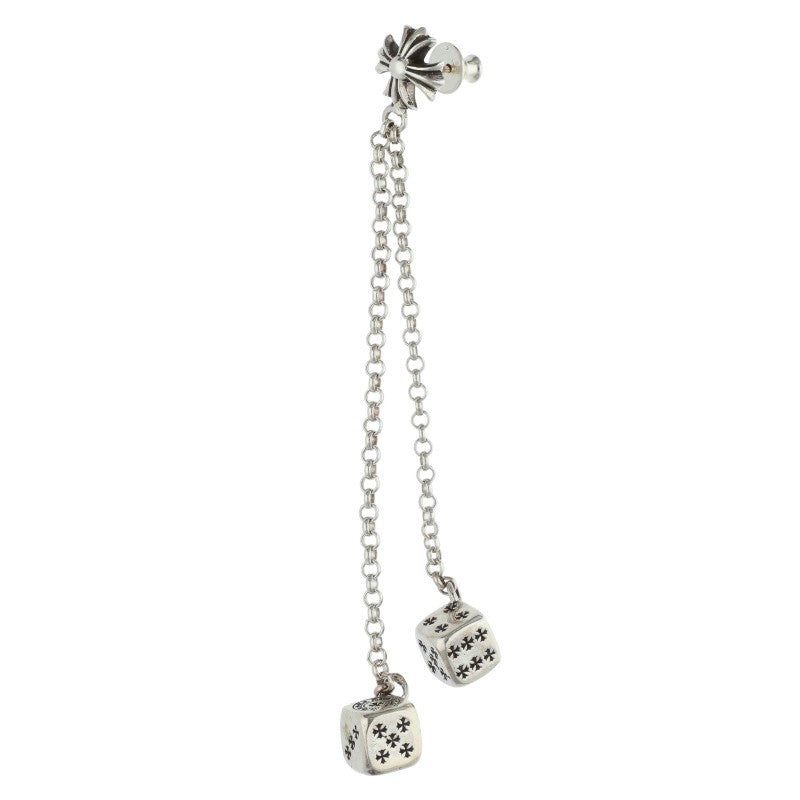 Chrome Hearts DICE DBL Double Silver Earring Size ONE SIZE