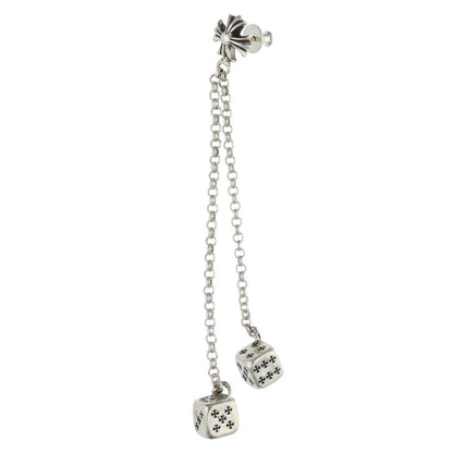 Chrome Hearts DICE DBL Double Silver Earring Size ONE SIZE